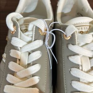 Guess White and Cream Minimalist Sneakers